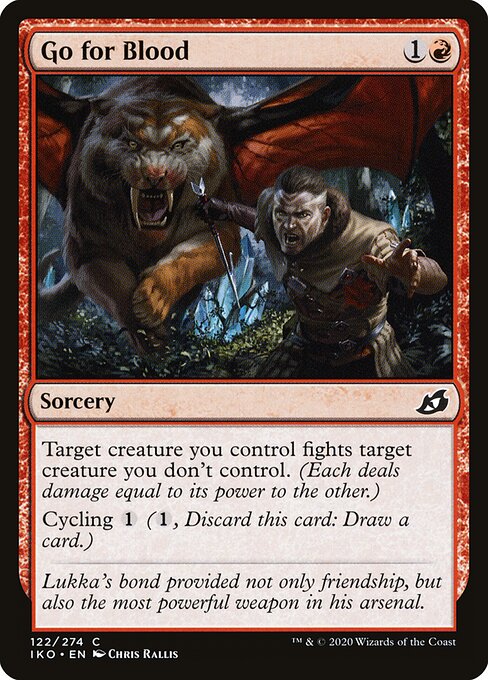 CAD Go for Blood card from the Ikoria: Lair of Behemoths set