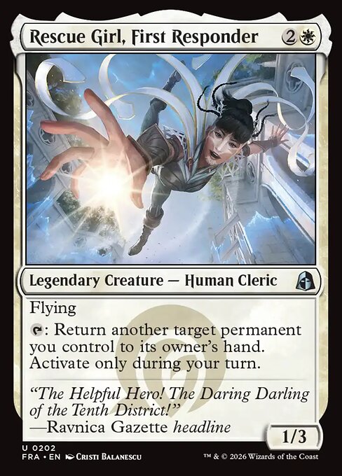 CAD Rescue Girl, First Responder card from the Reality Fracture set