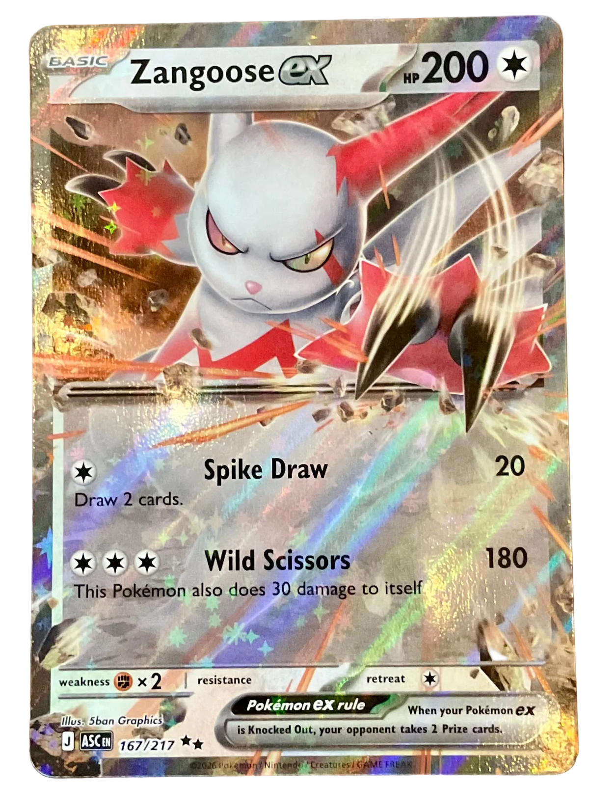 Zangoose ex 167/217 - Ascended Heroes