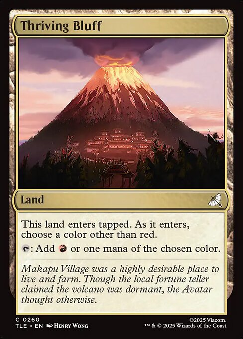 CAD Thriving Bluff card from the Avatar: The Last Airbender Eternal set