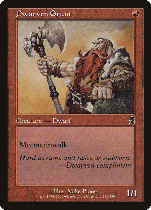 Dwarven Grunt card from the Odyssey set
