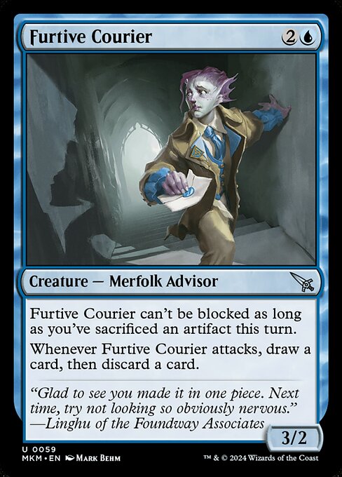 CAD Furtive Courier card from the Murders at Karlov Manor set