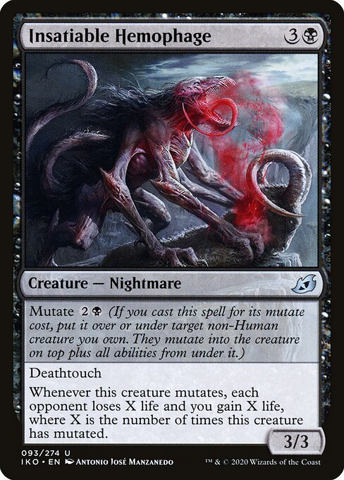 CAD Insatiable Hemophage card from the Ikoria: Lair of Behemoths set
