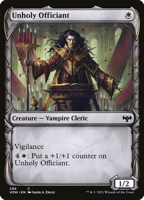CAD Unholy Officiant card from the Innistrad: Crimson Vow set