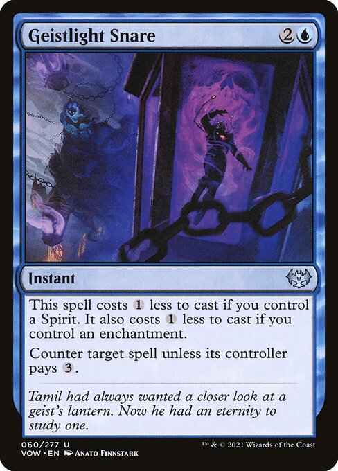 CAD Geistlight Snare card from the Innistrad: Crimson Vow set