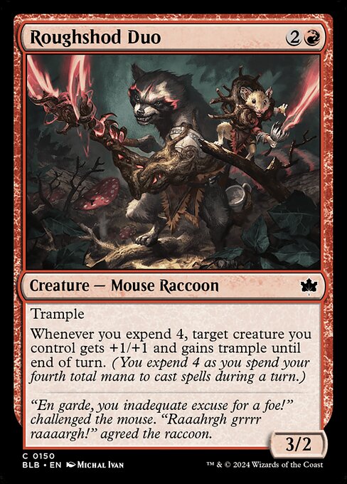 CAD Roughshod Duo card from the Bloomburrow set