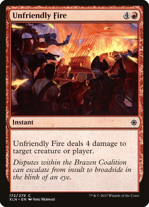 CAD Unfriendly Fire card from the Ixalan set