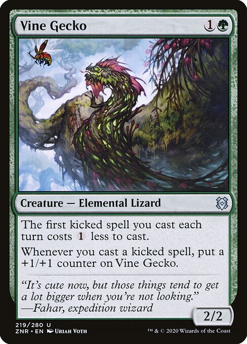 Vine Gecko card from the Zendikar Rising set