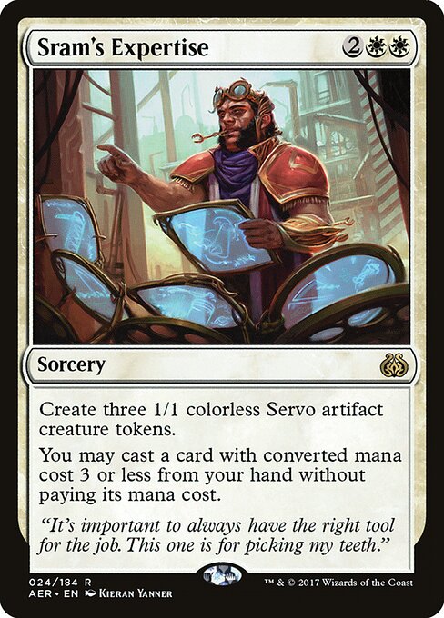CAD Sram's Expertise card from the Aether Revolt set