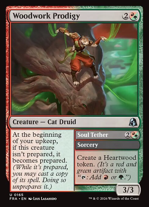 CAD Woodwork Prodigy // Soul Tether card from the Reality Fracture set