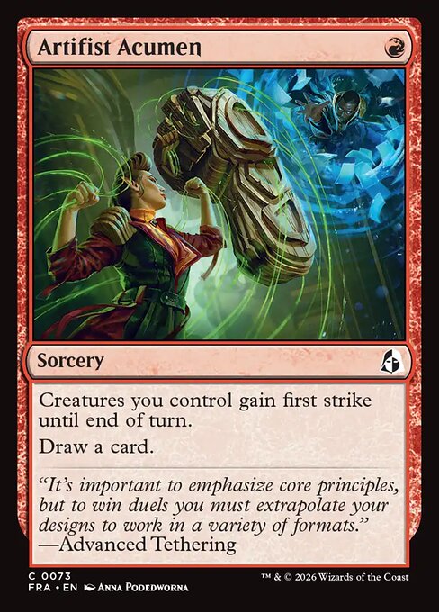 CAD Artifist Acumen card from the Reality Fracture set