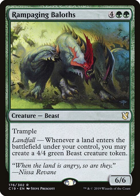 Rampaging Baloths card from the Commander 2019 set