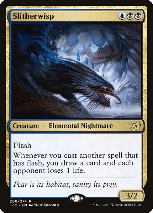 Foil CAD Slitherwisp card from the Ikoria: Lair of Behemoths set