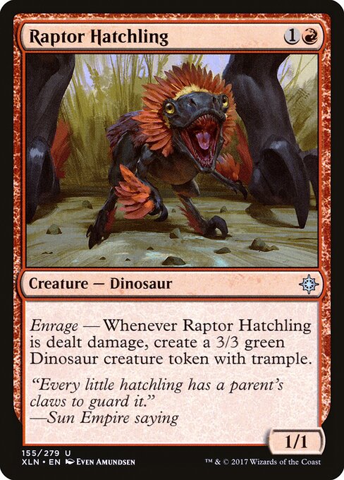 CAD Raptor Hatchling card from the Ixalan set