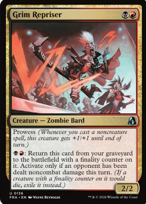 CAD Grim Repriser card from the Reality Fracture set