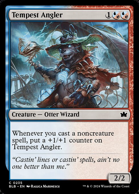 Tempest Angler card from the Bloomburrow set