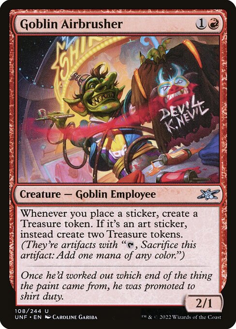 CAD Goblin Airbrusher card from the Unfinity set