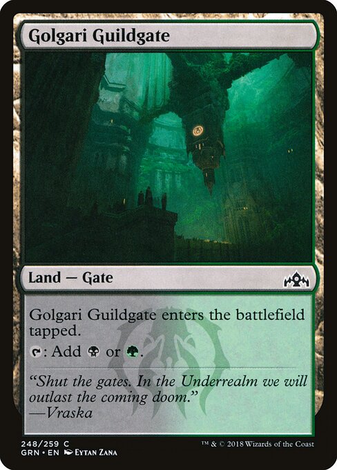 Golgari Guildgate card from the Guilds of Ravnica set