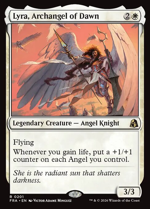 CAD Lyra, Archangel of Dawn card from the Reality Fracture set