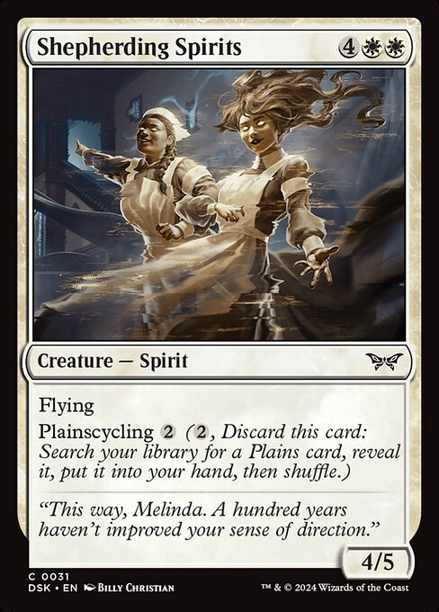 Shepherding Spirits card from the Duskmourn: House of Horror set