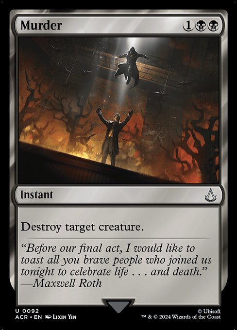 Murder card from the Assassin's Creed set