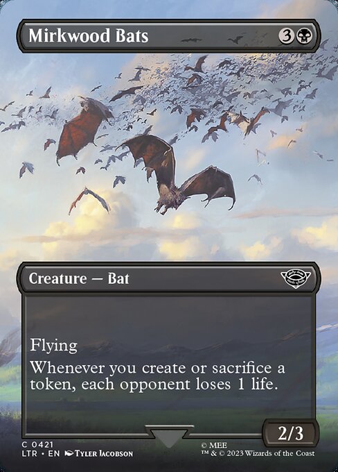 Foil CAD Mirkwood Bats card from the The Lord of the Rings: Tales of Middle-earth set