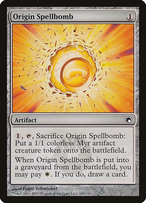 Origin Spellbomb card from the Scars of Mirrodin set