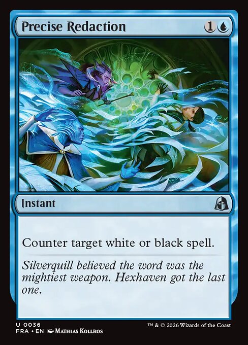CAD Precise Redaction card from the Reality Fracture set
