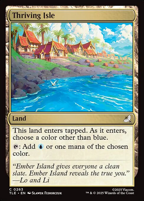 Foil CAD Thriving Isle card from the Avatar: The Last Airbender Eternal set