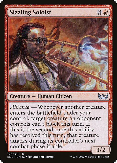 Sizzling Soloist card from the Streets of New Capenna set