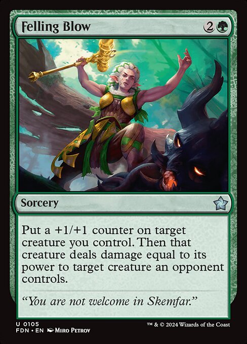 Felling Blow card from the Foundations set