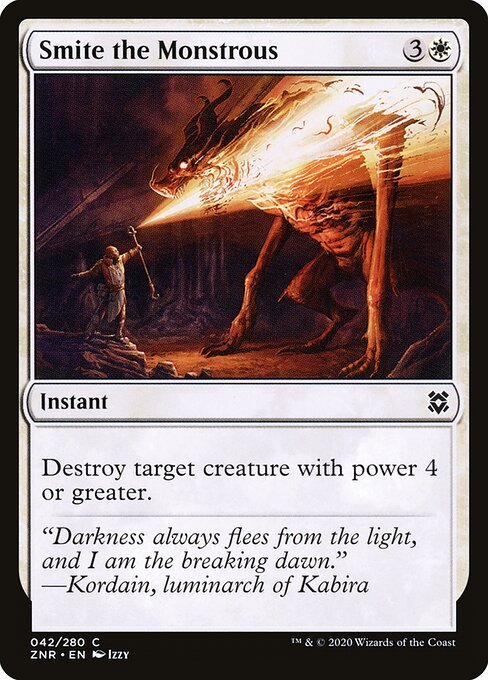 CAD Smite the Monstrous card from the Zendikar Rising set