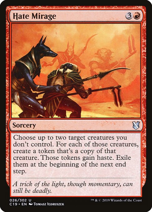Hate Mirage card from the Commander 2019 set