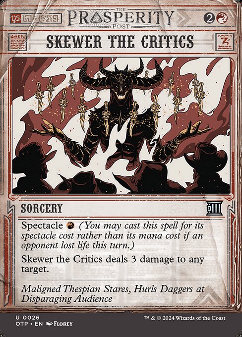Skewer the Critics (Showcase)