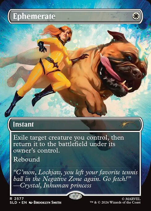 Foil Ephemerate card from the Secret Lair Drop set