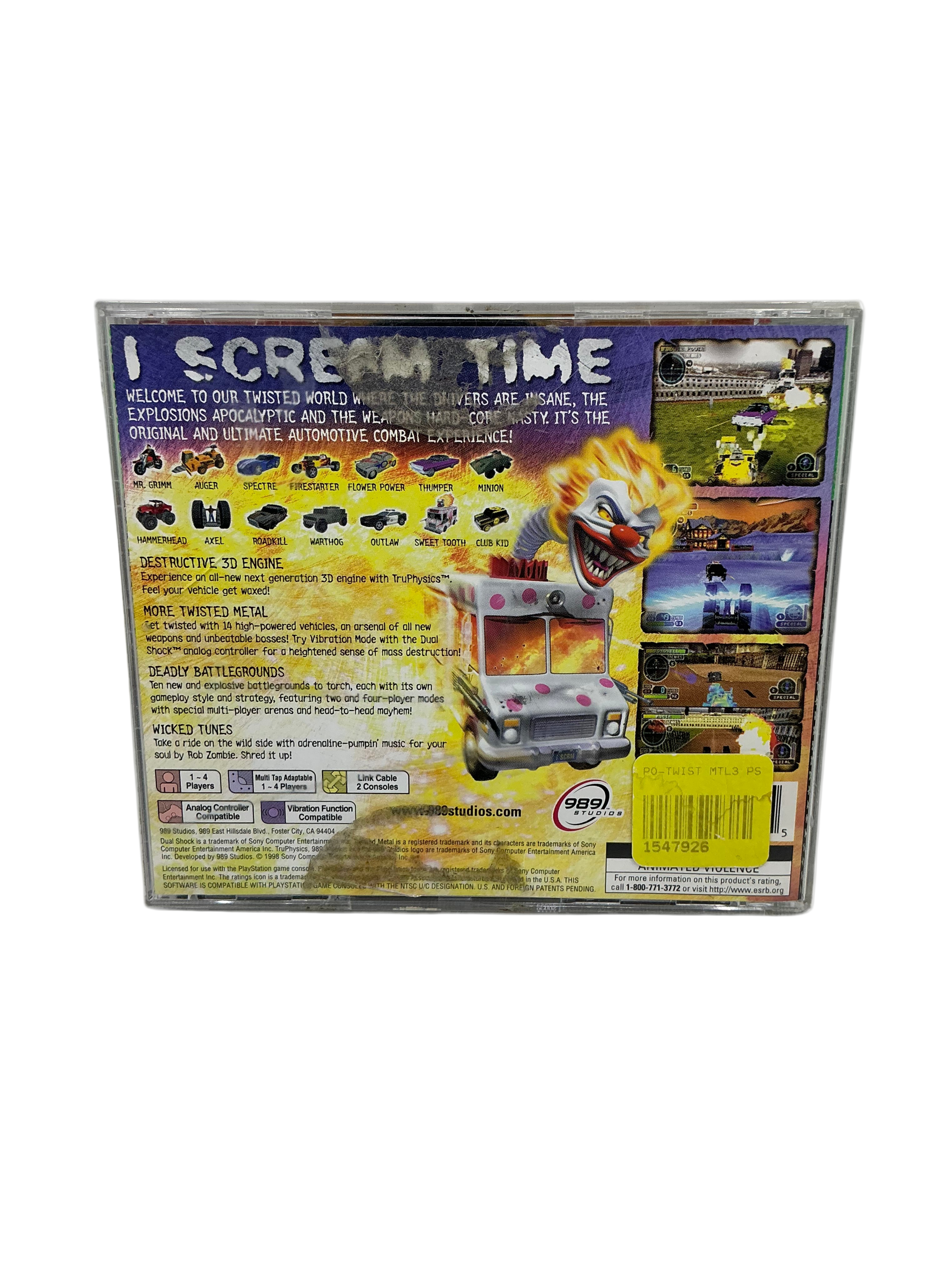 Product packaging with 'I Scream Time' text and images of a food truck and other items on a white background.