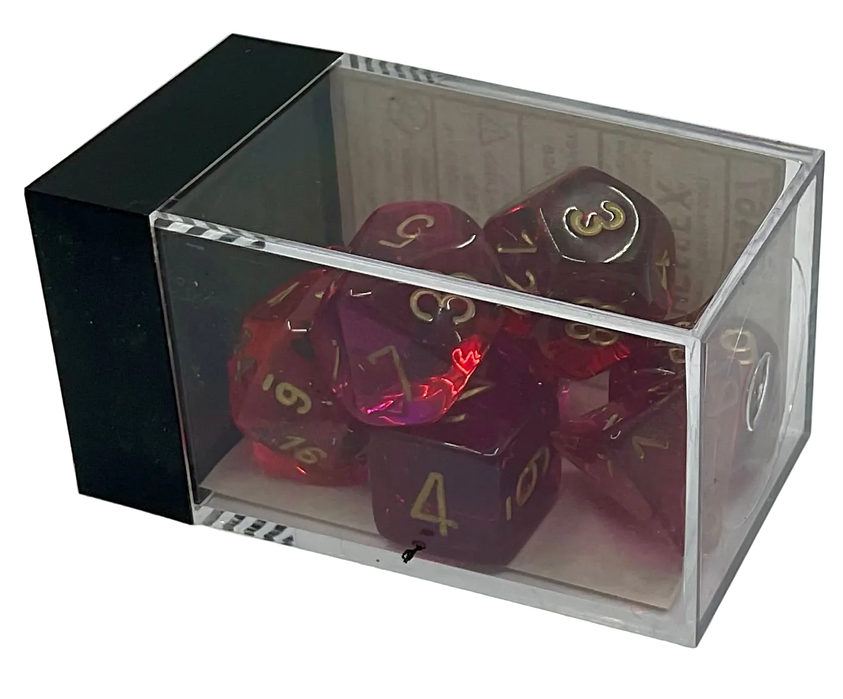 Chessex Red-Violet (Gold) Polyhedral Dice