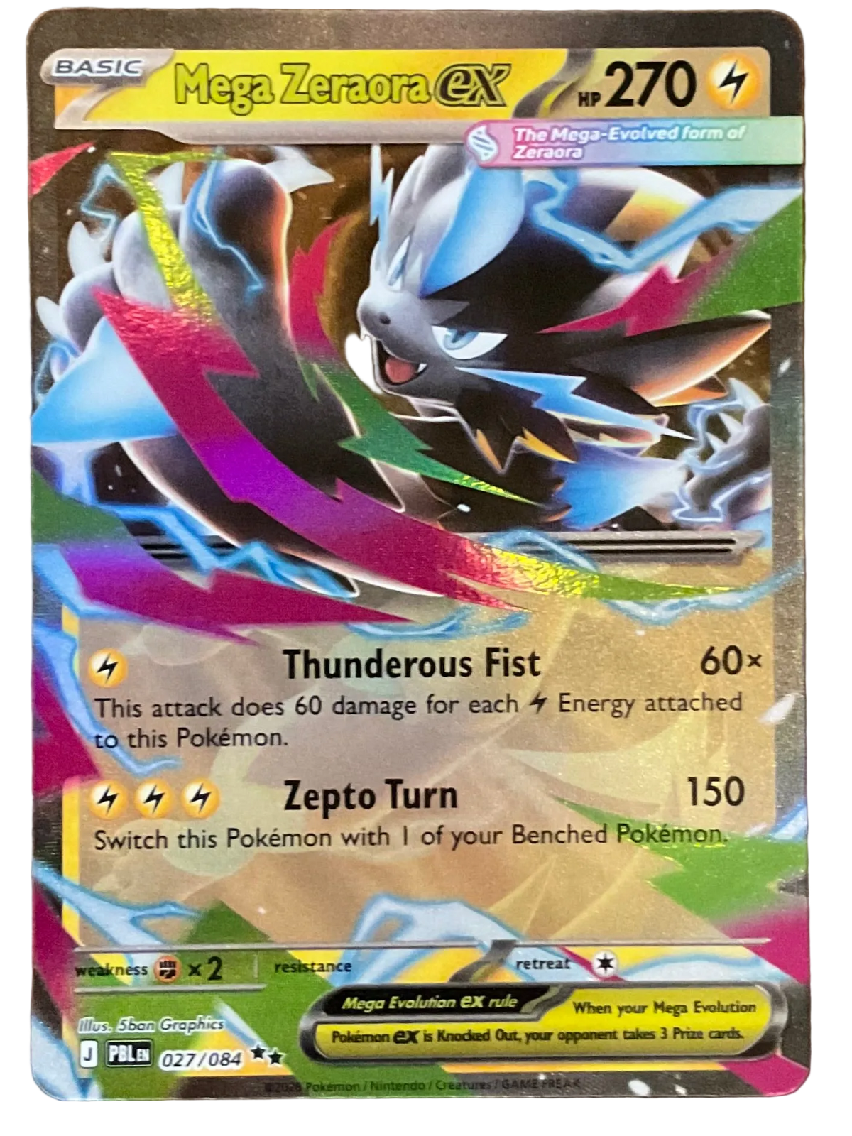 Mega Zeraora ex 027/084 - Pitch Black