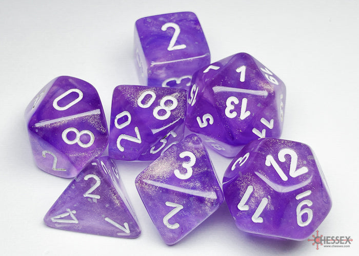 Chessex Purple (White) Polyhedral Dice