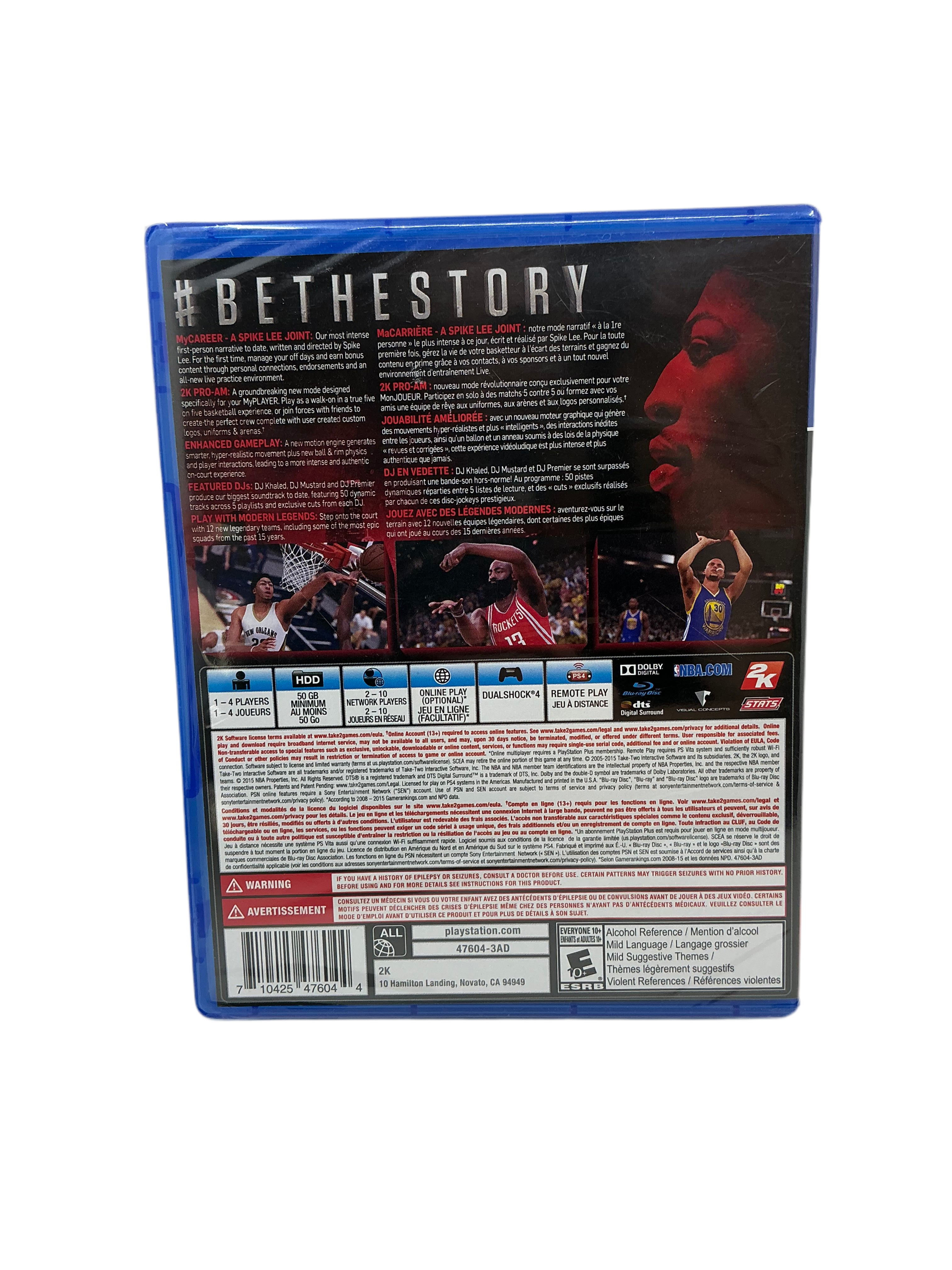Back cover of a Blu-ray disc with NBA branding and images of people.