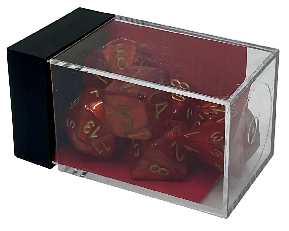 Chessex Scarlet™ (Gold) Polyhedral Dice