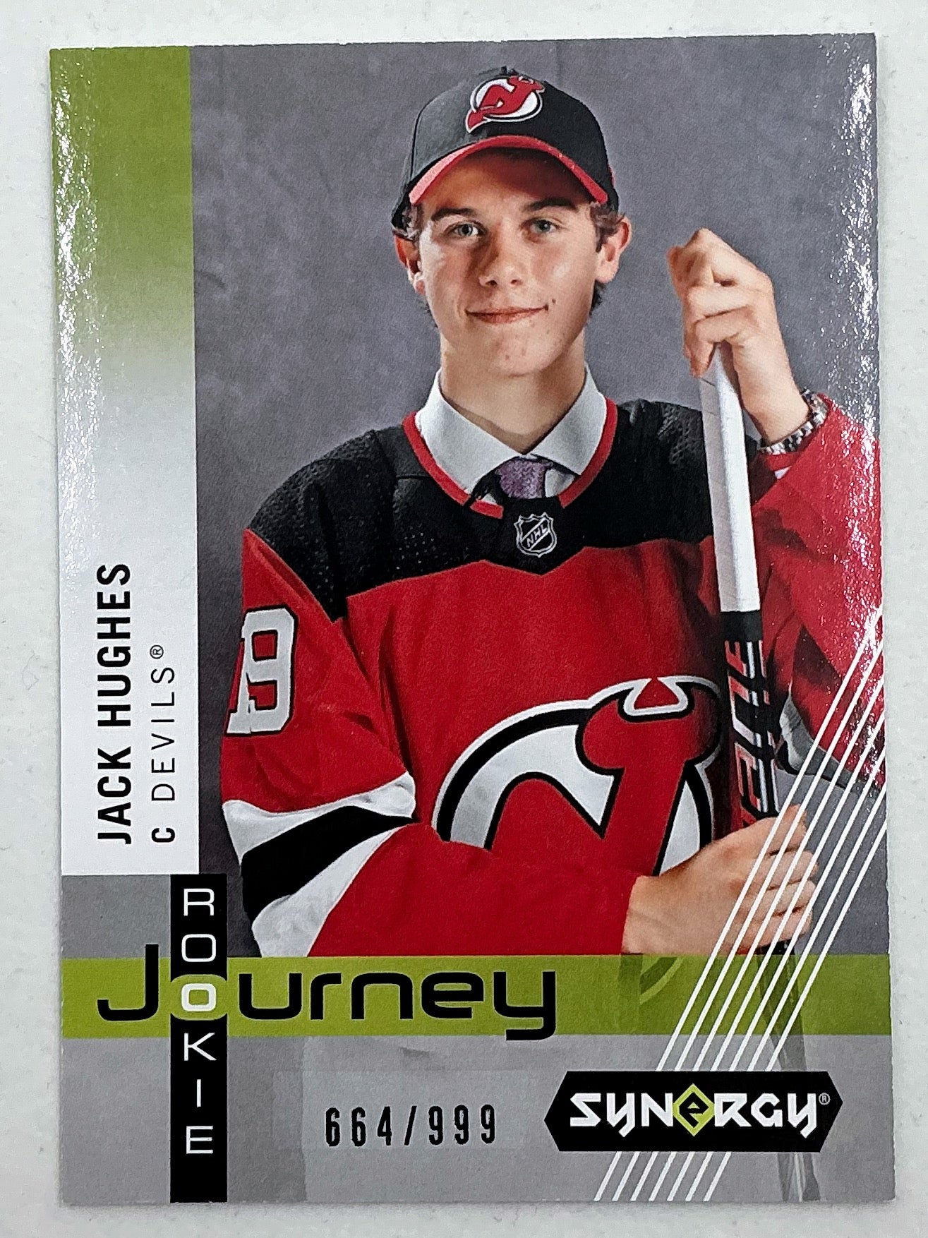 2019-2020 UD Synergy Rookie Journey Jack Hughes #RP-16 /999