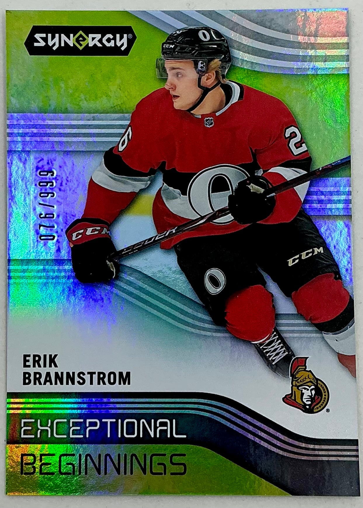 2019-2020 UD Exceptional Beginnings Erik Brannstrom #EB-5 /999