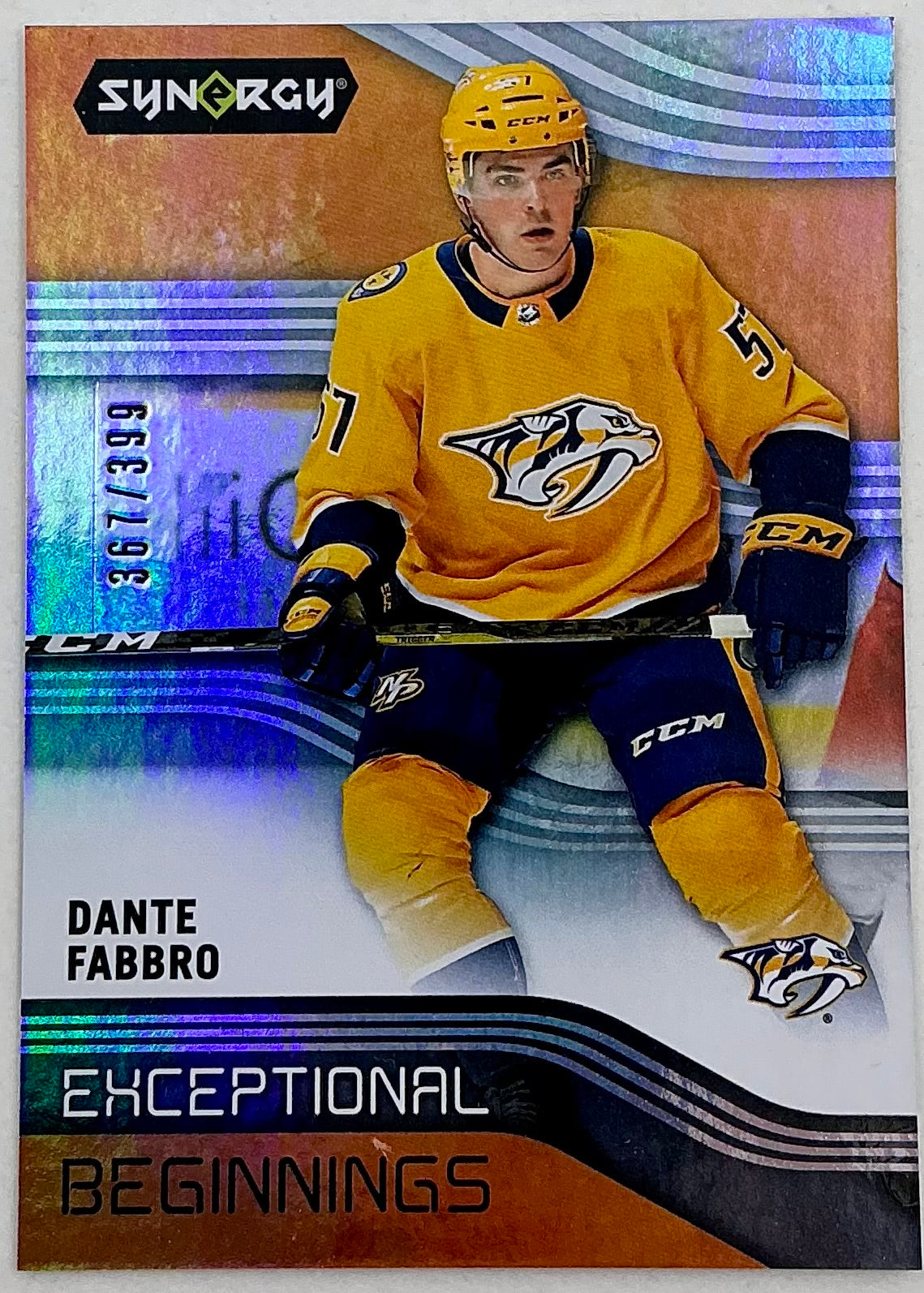 2019-2020 UD Exceptional Beginnings Dante Fabbro #EB-8 /399