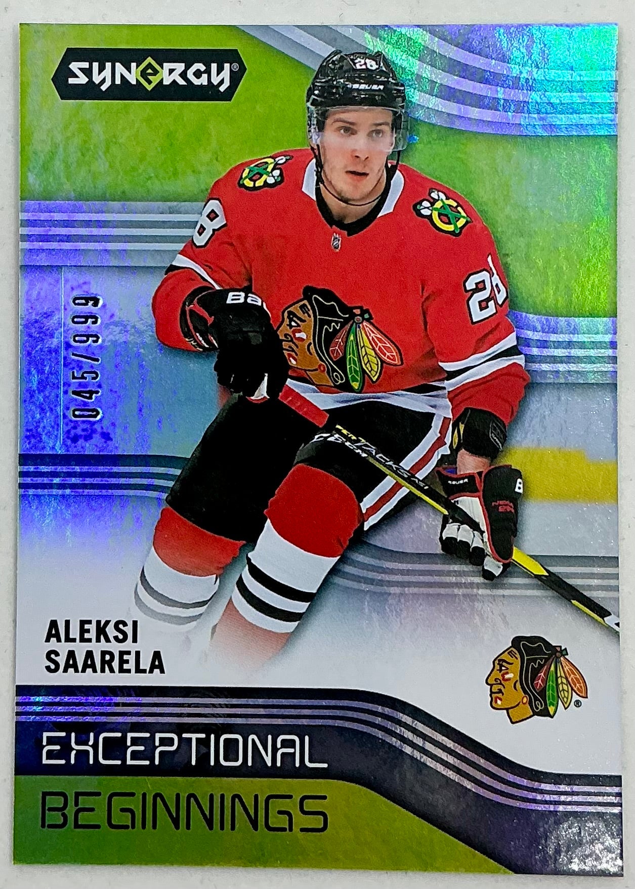 2019-2020 UD Exceptional Beginnings Aleksei Saarela #EB-14 /999