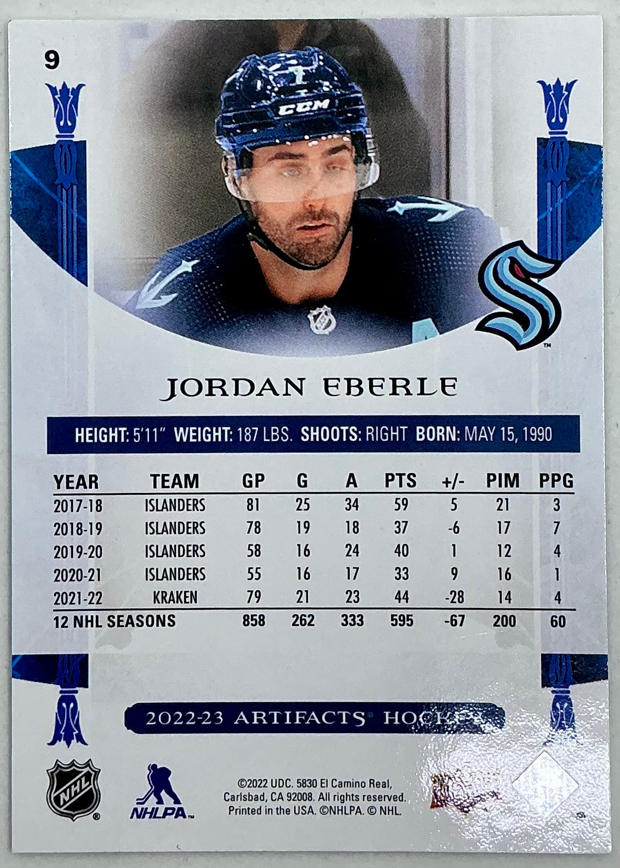 2022-2023 UD Artifacts Jordan Eberle #9