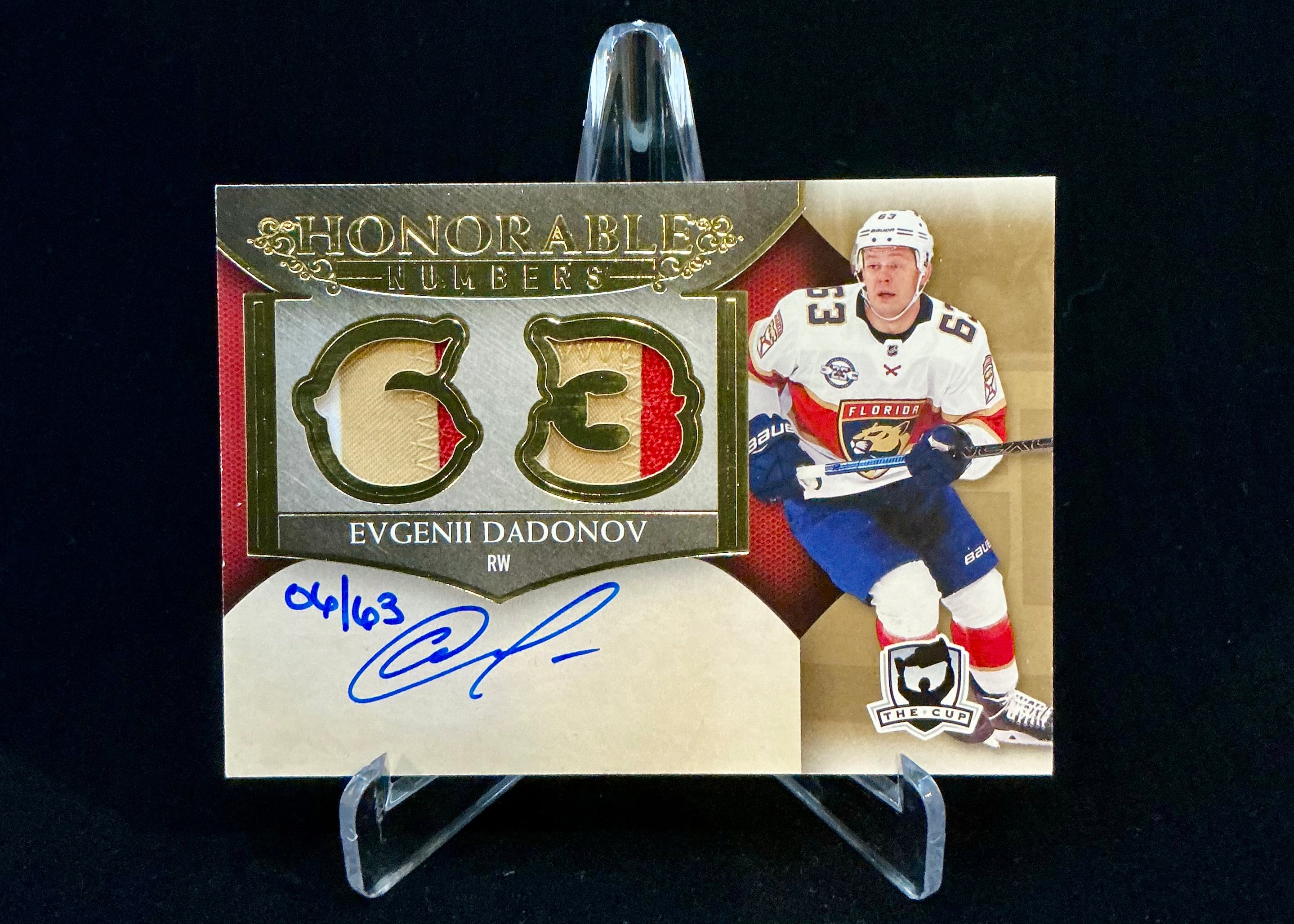 2018-2019 The Cup Honorable Numbers Patch Evgenii Dadonov /63