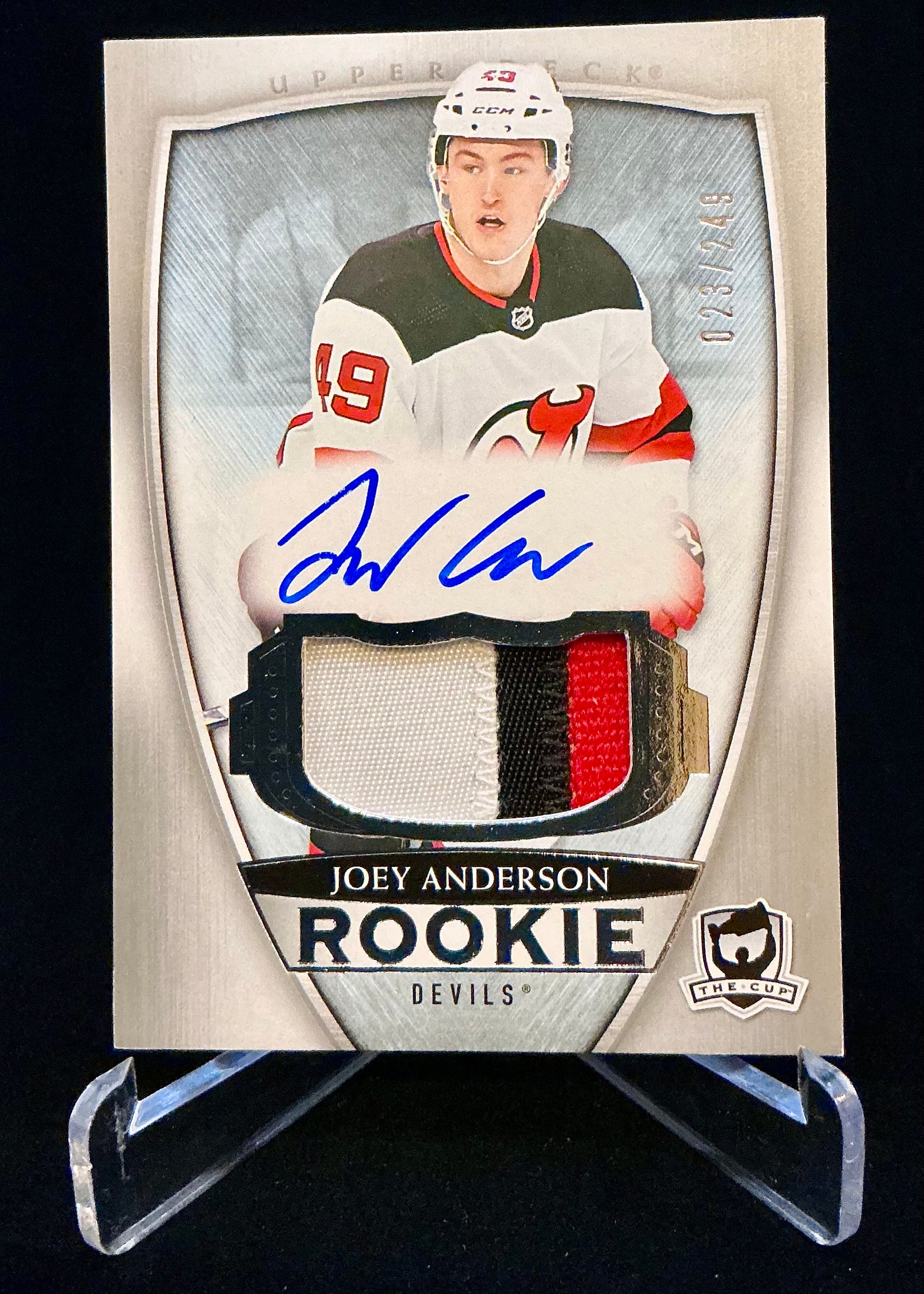 2018-2019 The Cup Rookie Auto Patch Joey Anderson #123 /249
