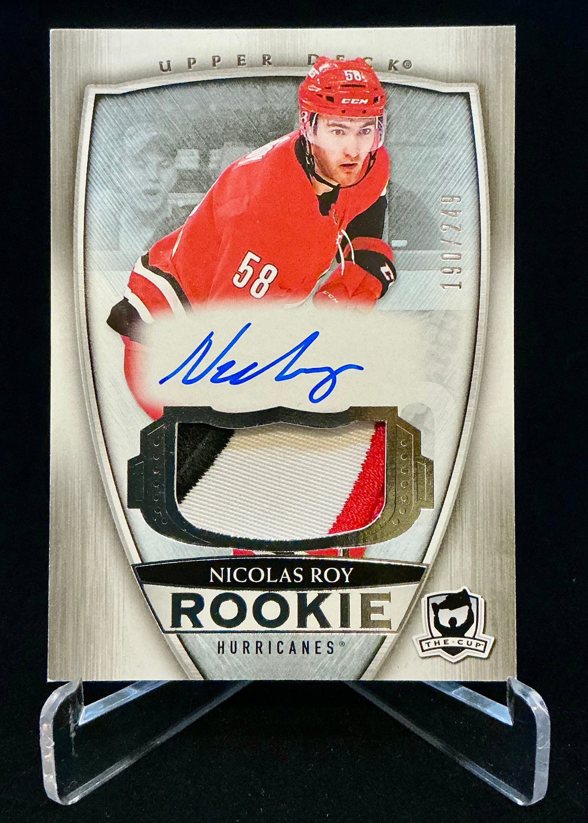 2018-2019 The Cup Rookie Auto Patch Nicolas Roy #71 /249