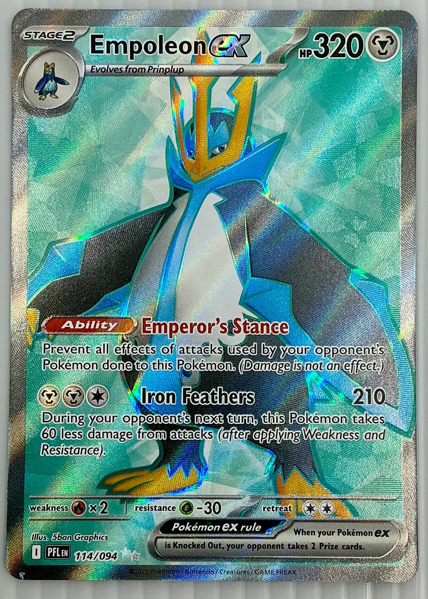 Empoleon ex 114/094 (Illustration Rare)- Phantasmal Flames